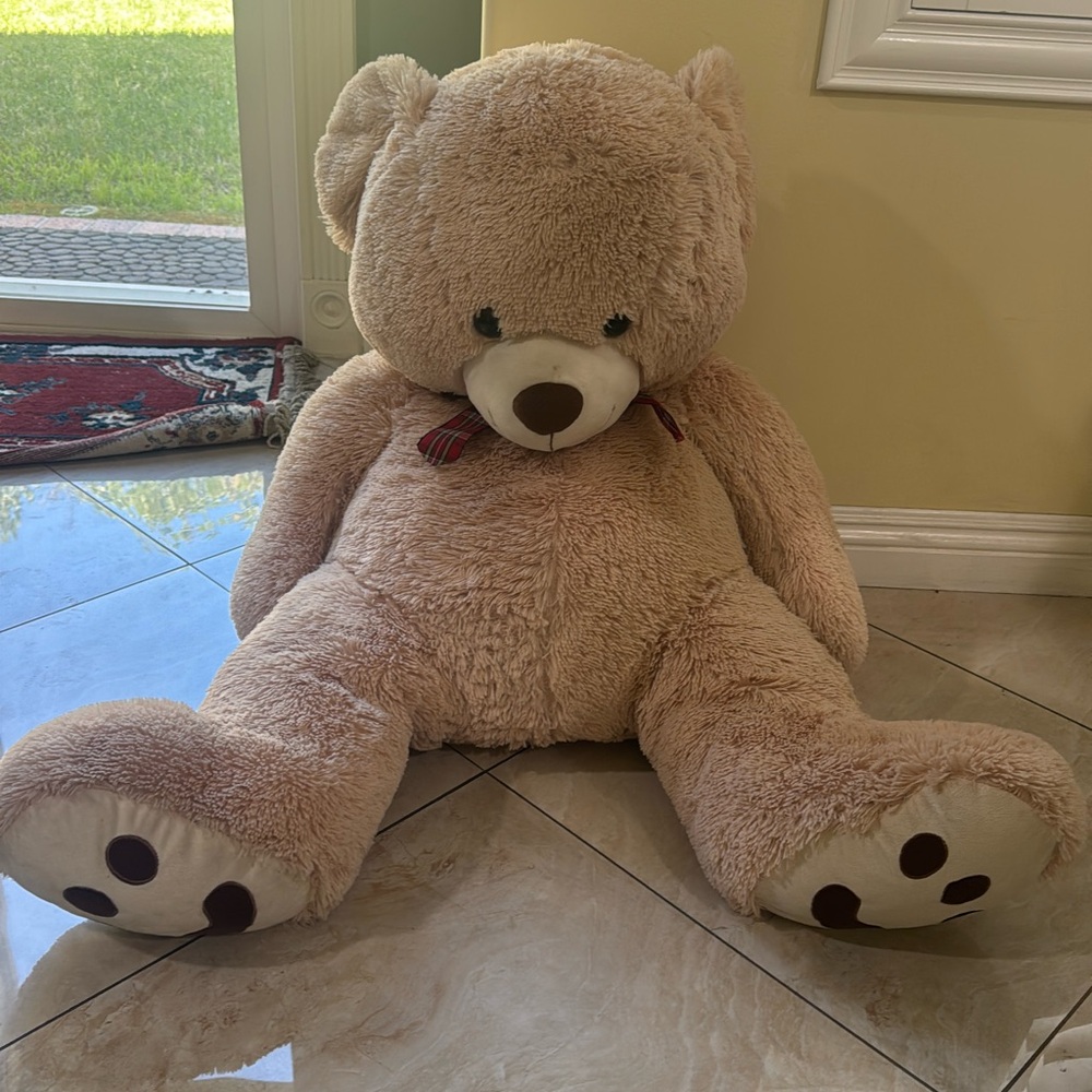 Plush Tan Teddy Bear - Picture 4 of 4